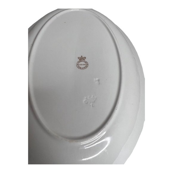 Vintage John Haddock Sons Royal Vitreous England Serving Tray Platter 12.5" - Picture 5 of 6